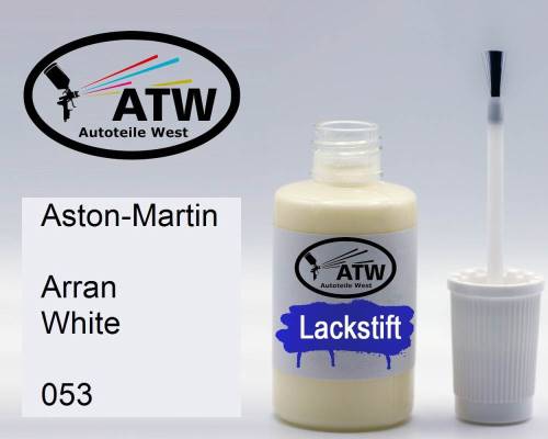 Aston-Martin, Arran White, 053: 20ml Lackstift, von ATW Autoteile West.